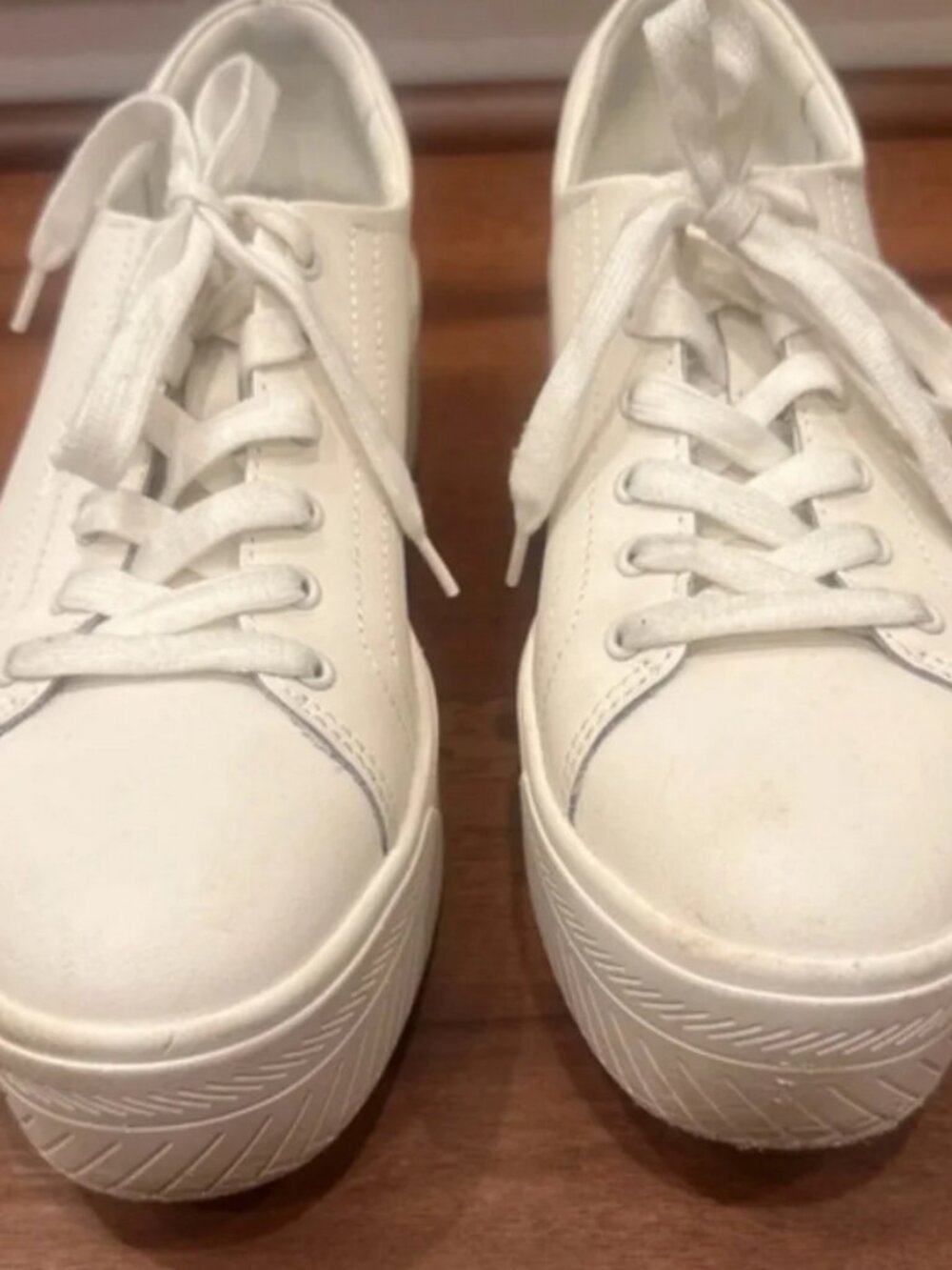 Keds Triple Up White Platform Sneakers Womens Size 8 Lace Up Casual Shoes
